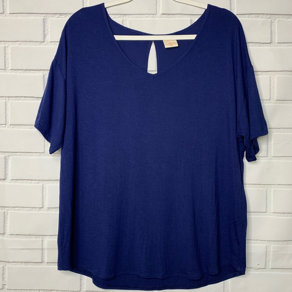 JASMINE & GINGER Short Blue Sleeve T-shirt L Size